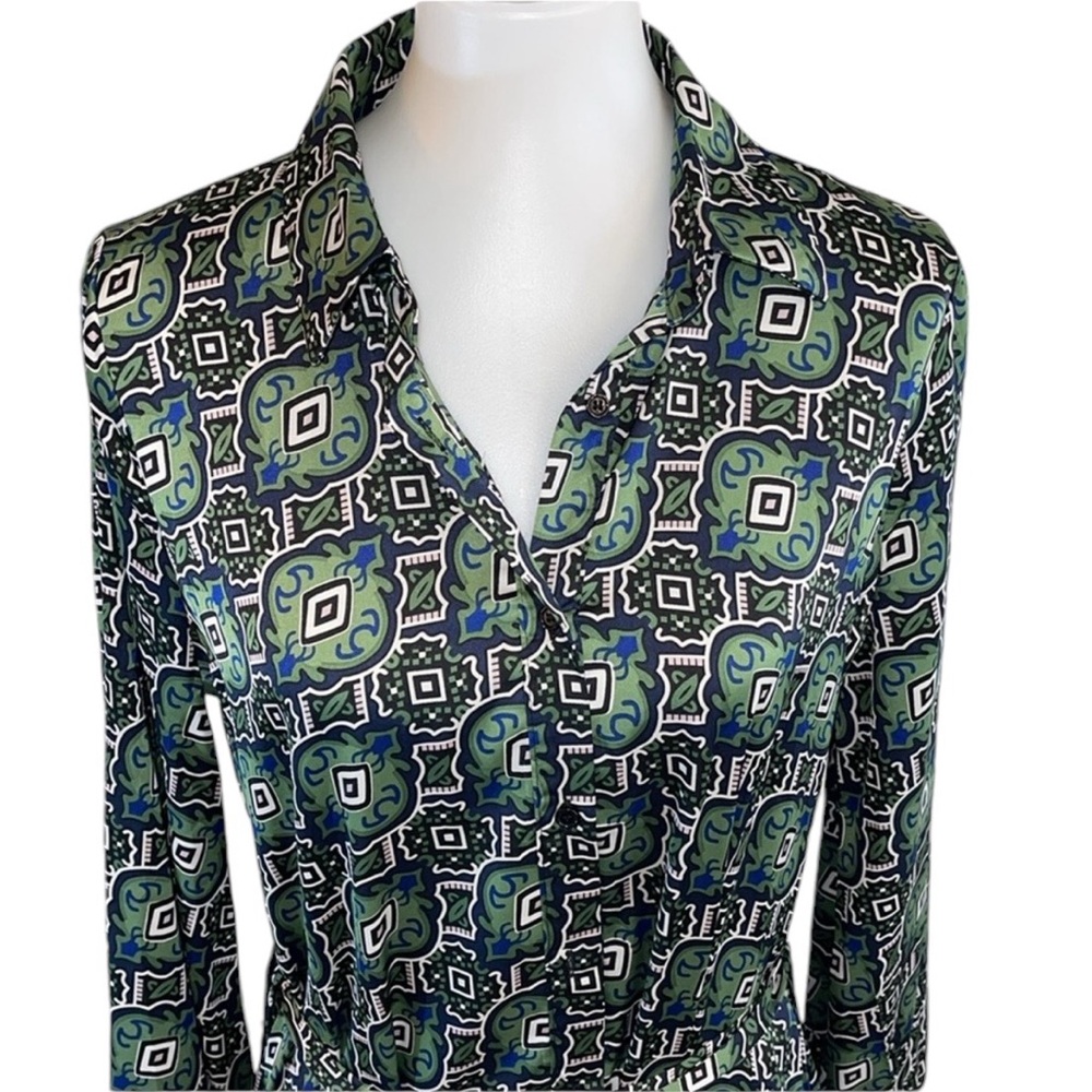 ANNA KAY Godet Shirtdress Green Size Large NWOT - Picture 6 of 17